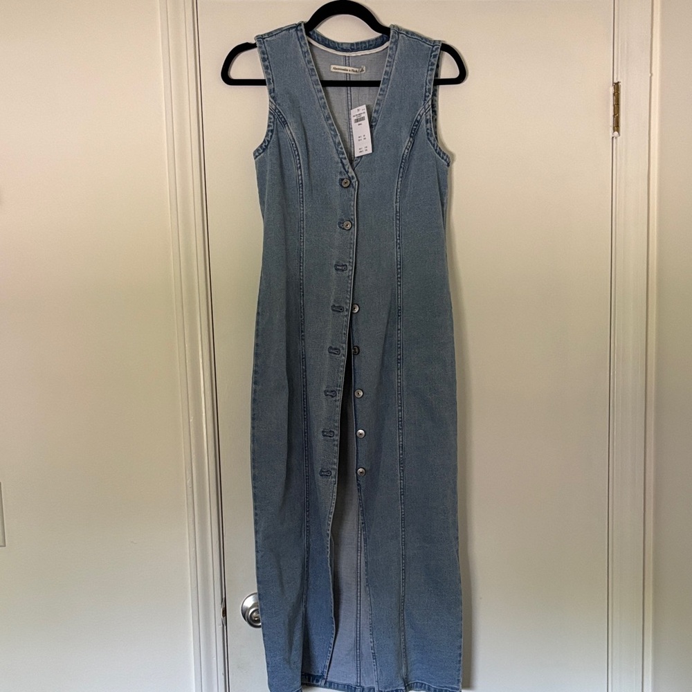 abercrombie denim maxi dress